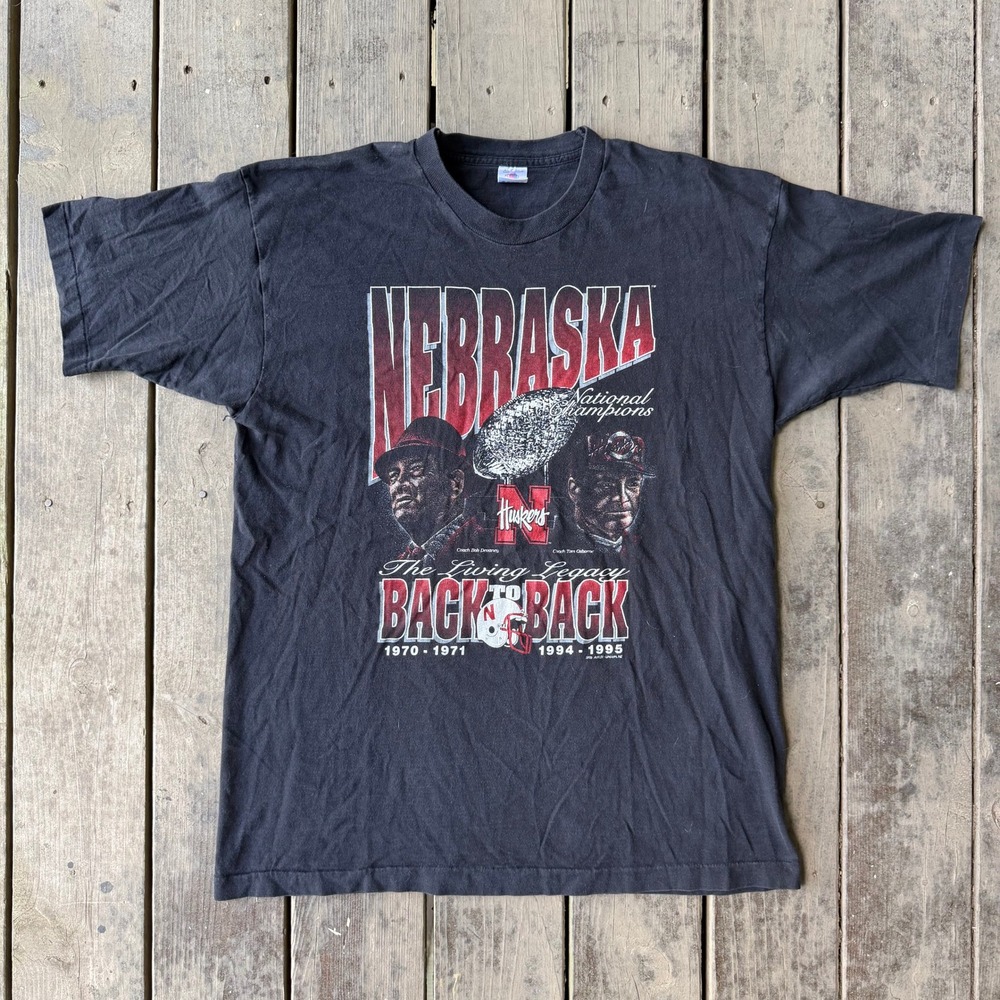 Fruit of the Loom Nebraska Huskers National Champions Vintage 90s T-Shirt XL